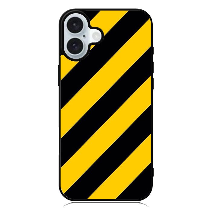 Black Yellow iPhone 16 Case QC5974