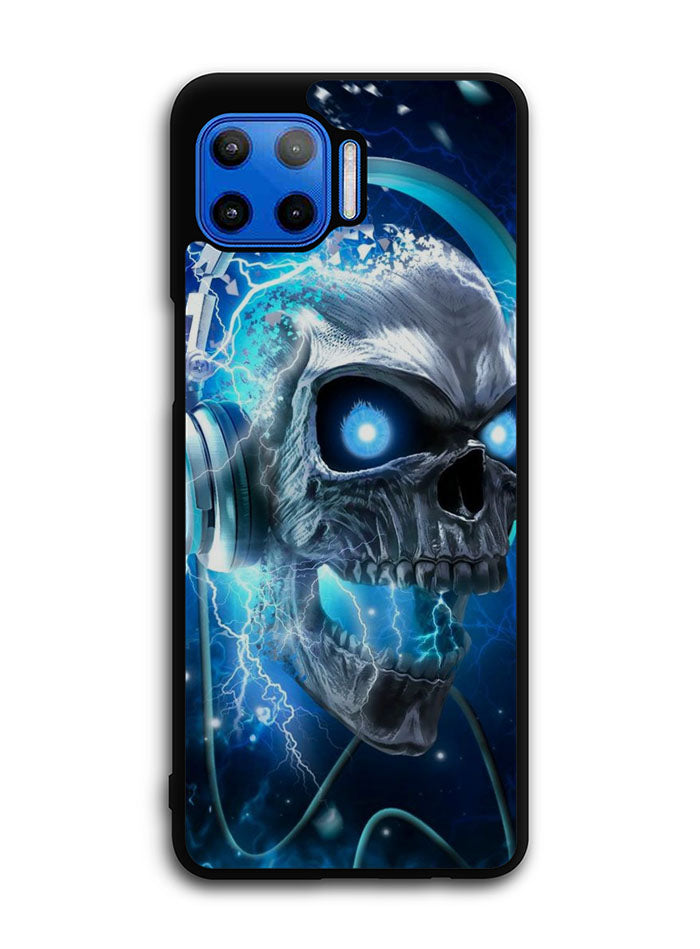 Skull Blue Motorola Moto One 5G Case , Moto One 5G UW Case , Moto G 5G Plus Case