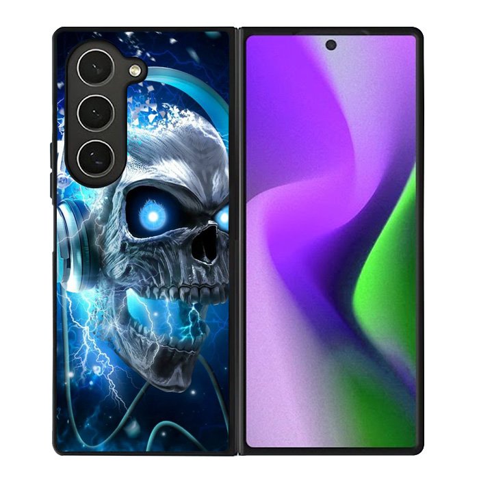 Skull Blue Samsung Galaxy Z Fold 6 Case