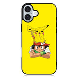 Ash Ketchum Pikachu iPhone 16 Case QC9316
