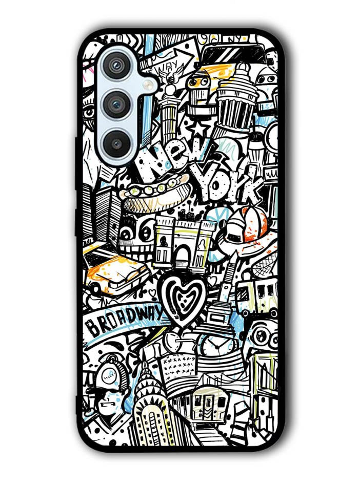 Doodle New York Samsung Galaxy A14 5G Case QC9338