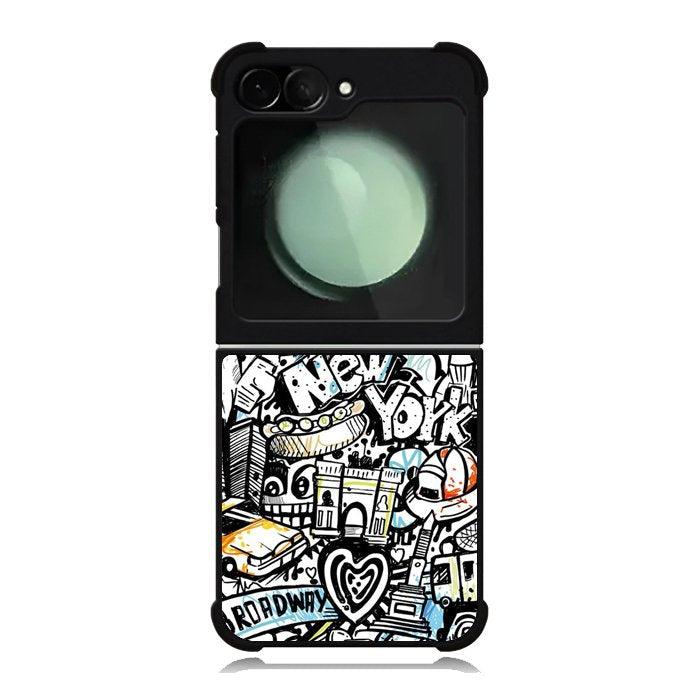 Doodle New York Samsung Galaxy Z Flip 6 5G 2024 Case OV9338