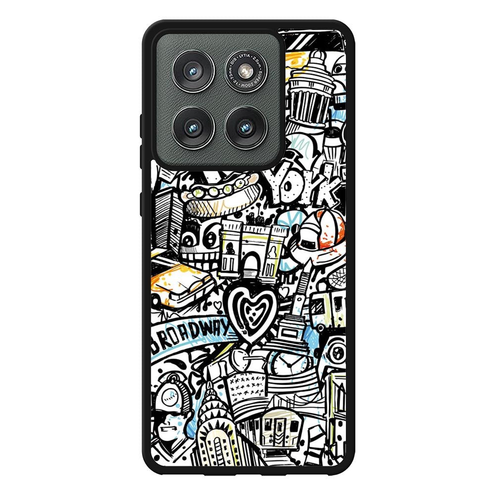 Doodle New York Motorola Moto Edge 2025 Case QC9338