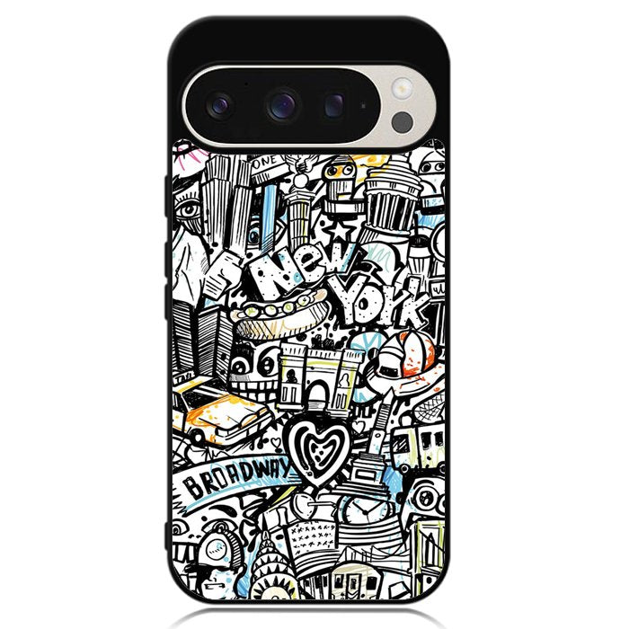 Doodle New York Google Pixel 9 | Pixel 9 Pro Case OV9338