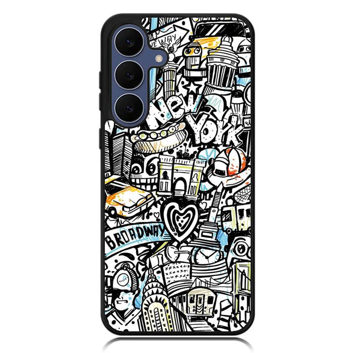 Doodle New York Samsung Galaxy S25 FE Case OV9338