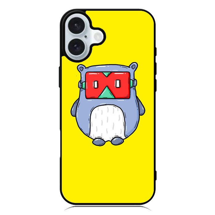 Red Mask Yellow iPhone 16 Case QC9394