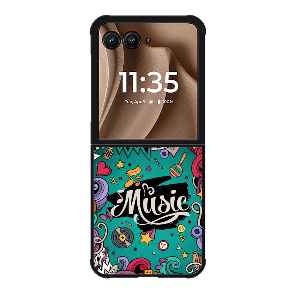 Music Art Motorola Moto RAZR Plus 2025 Case OV9381
