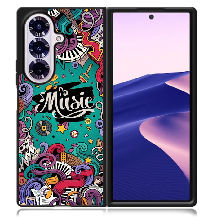 Music Art Samsung Galaxy Z Fold 7 Case OV9381
