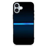 Line Blue iPhone 16 Case QC9363