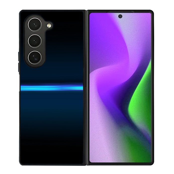 Line Blue Samsung Galaxy Z Fold 6 5G 2024 Case OV9363