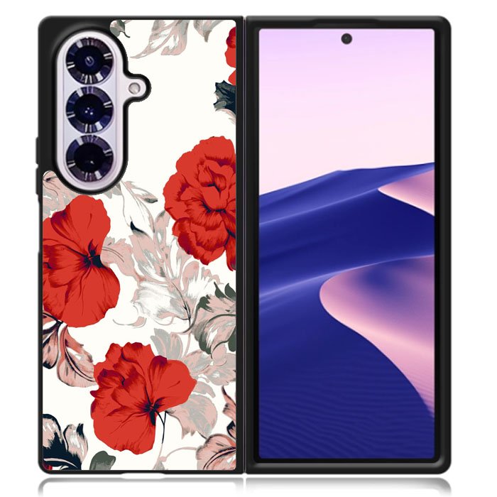 Big Red Peony Samsung Galaxy Z Fold 7 Case OV9317