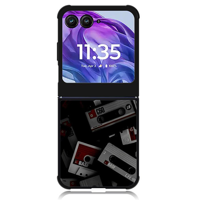 Retro Cassette Tape Motorola Moto Razr Plus 2024 , Moto Razr+ 2024 Case OV9395