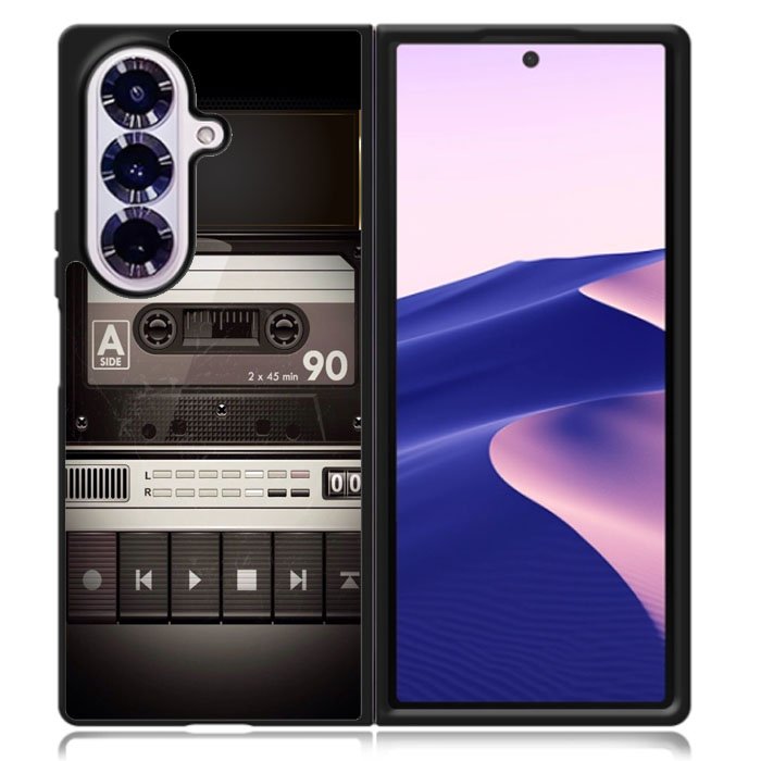 Retro Cassette Tape Samsung Galaxy Z Fold 7 Case OV9396