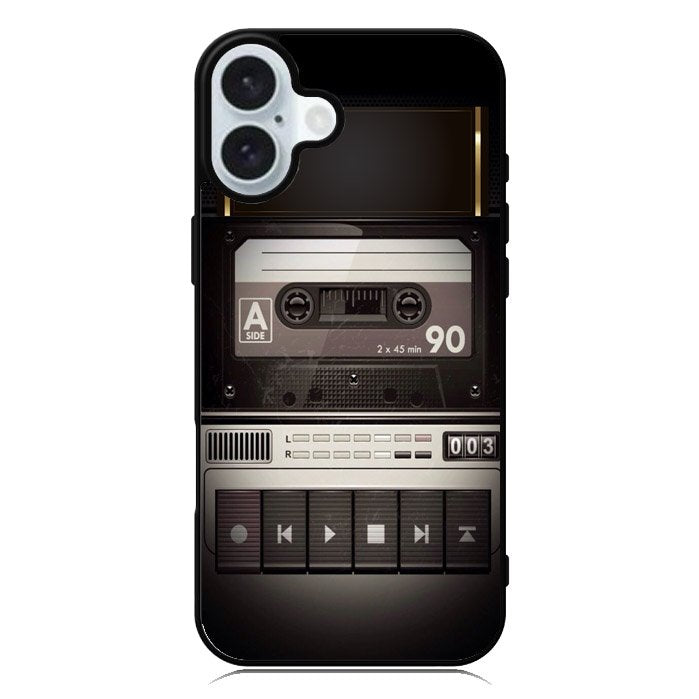 Retro Cassette Tape iPhone 16 Case QC9396