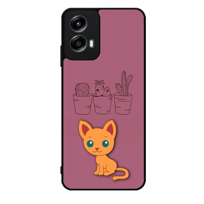 Cartoon Cute Cats Motorola Moto G Play 2024 Case OV9321