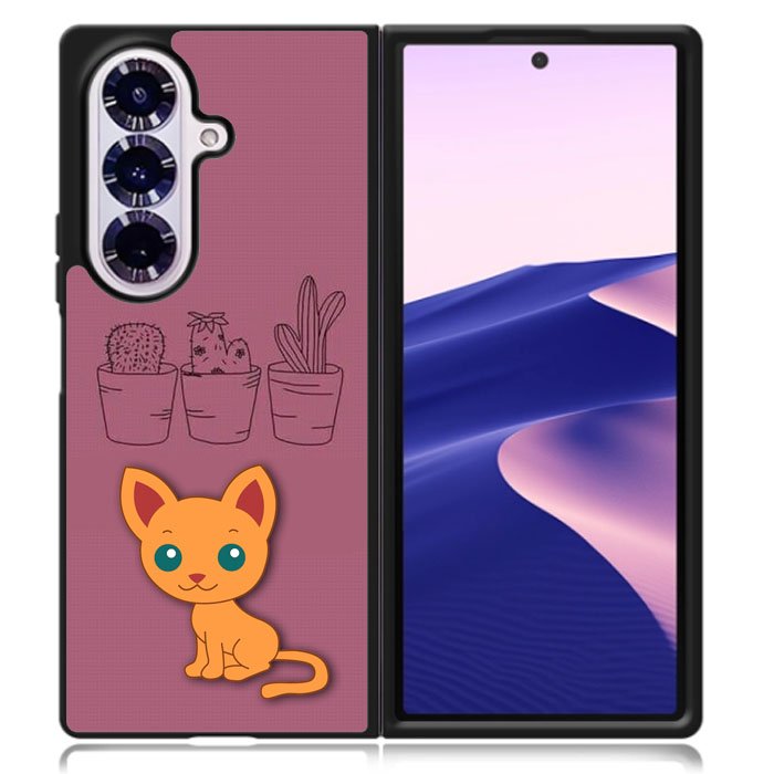 Cartoon Cute Cats Samsung Galaxy Z Fold 7 Case OV9321