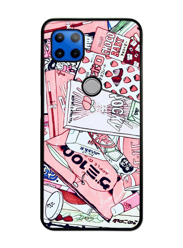 Japanese Pink Motorola Moto G 5G Case , Moto One 5G Ace Case