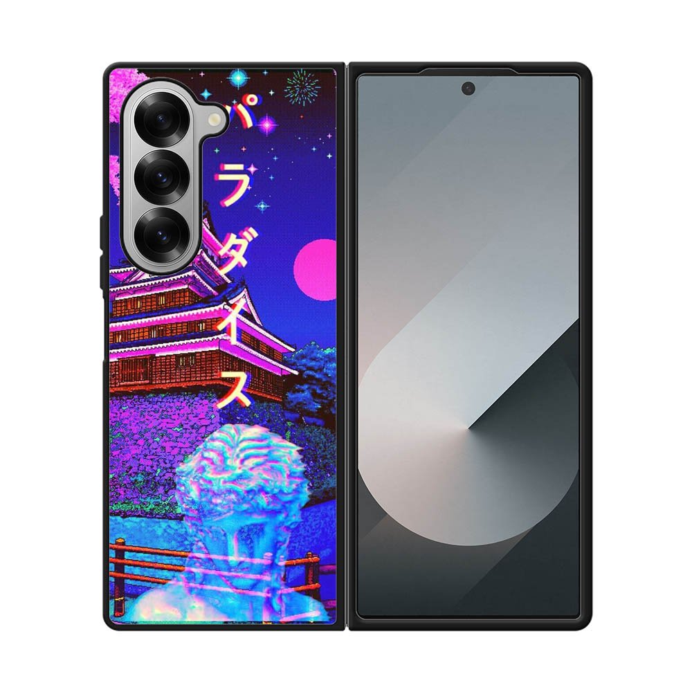 Japanese Vaporwave Samsung Galaxy Z Fold 7 5G Case QC9355