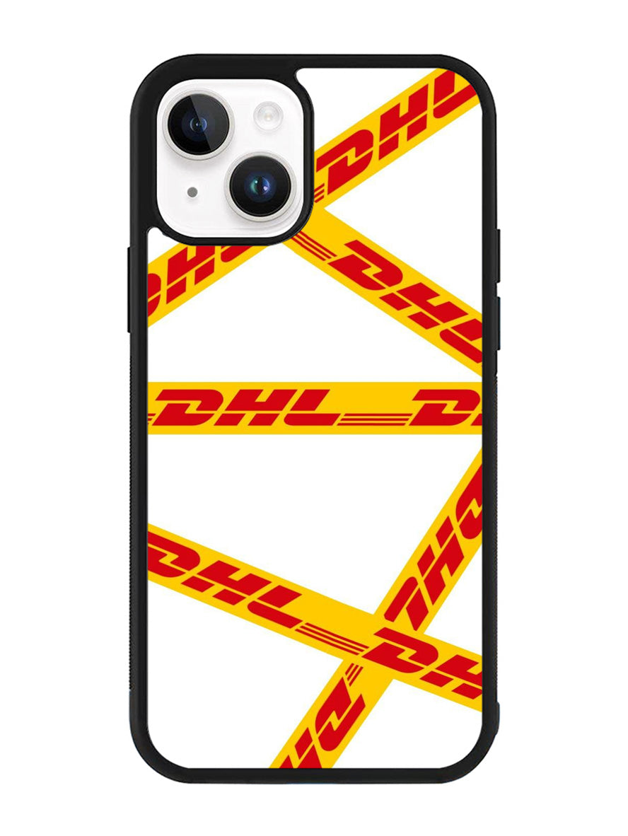 Line DHL White iPhone 14 Case QC9461