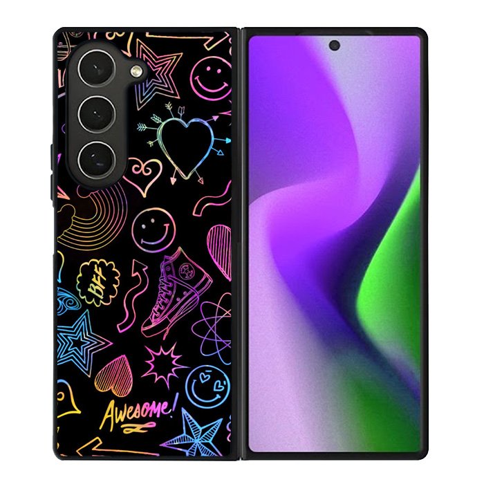 Neon Doodles Samsung Galaxy Z Fold 6 5G 2024 Case OV9467