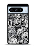 Black Doodle Google Pixel 8 Pro Case QC9476