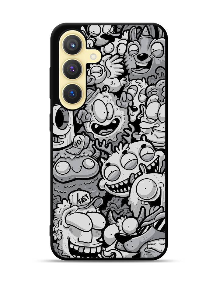 Black Doodle Samsung Galaxy S25 Plus 5G , Samsung Galaxy S25+ 5G Case OV9476