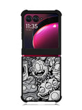 Black Doodle Motorola Moto Razr Plus 2023 , Moto Razr+ 2023 Case OV9476
