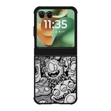 Black Doodle Motorola Moto RAZR 2025 Case OV9476