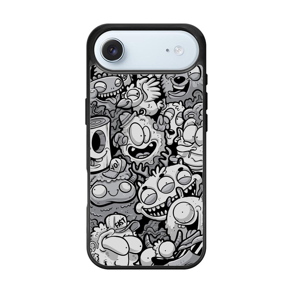 Black Doodle iPhone Air Case OV9476