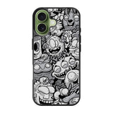 Black Doodle iPhone 17 Case OV9476
