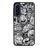 Black Doodle Samsung Galaxy A17 Case OV9476