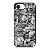 Black Doodle iPhone 16e Case OV9476