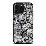 Black Doodle iPhone 16 Pro Max Case OV9476