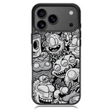 Black Doodle iPhone 17 Pro Case RC9476