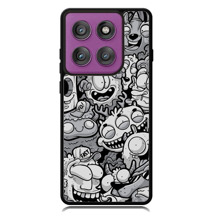 Black Doodle Motorola Moto Edge 2025 | Moto Edge 60 Fusion | Moto Edge 60 Pro Case OV9476