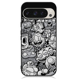 Black Doodle Google Pixel 9 Pro XL Case OV9476