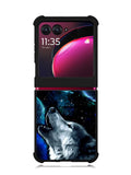 Wolf Black White Motorola Moto Razr Plus 2023 , Moto Razr+ 2023 Case OV8675