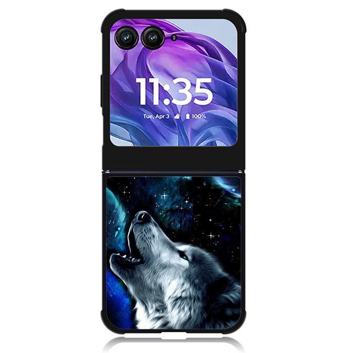 Wolf Black White Motorola Moto Razr Plus 2024 , Moto Razr+ 2024 Case OV8675