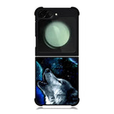 Wolf Black White Samsung Galaxy Z Flip 6 5G 2024 Case OV8675