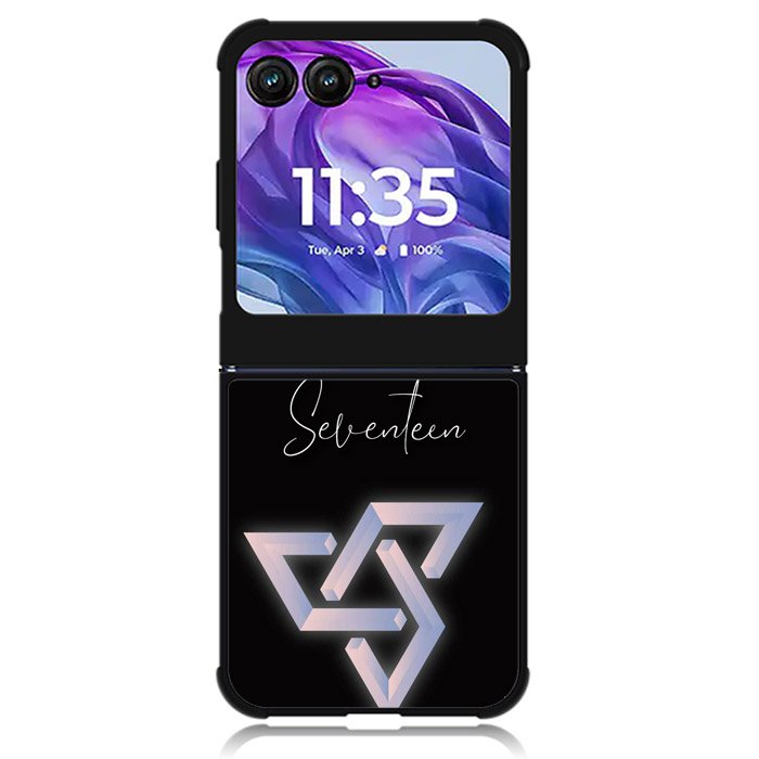 Seventeen Black Logo Motorola Moto Razr Plus 2024 , Moto Razr+ 2024 Case OV8664
