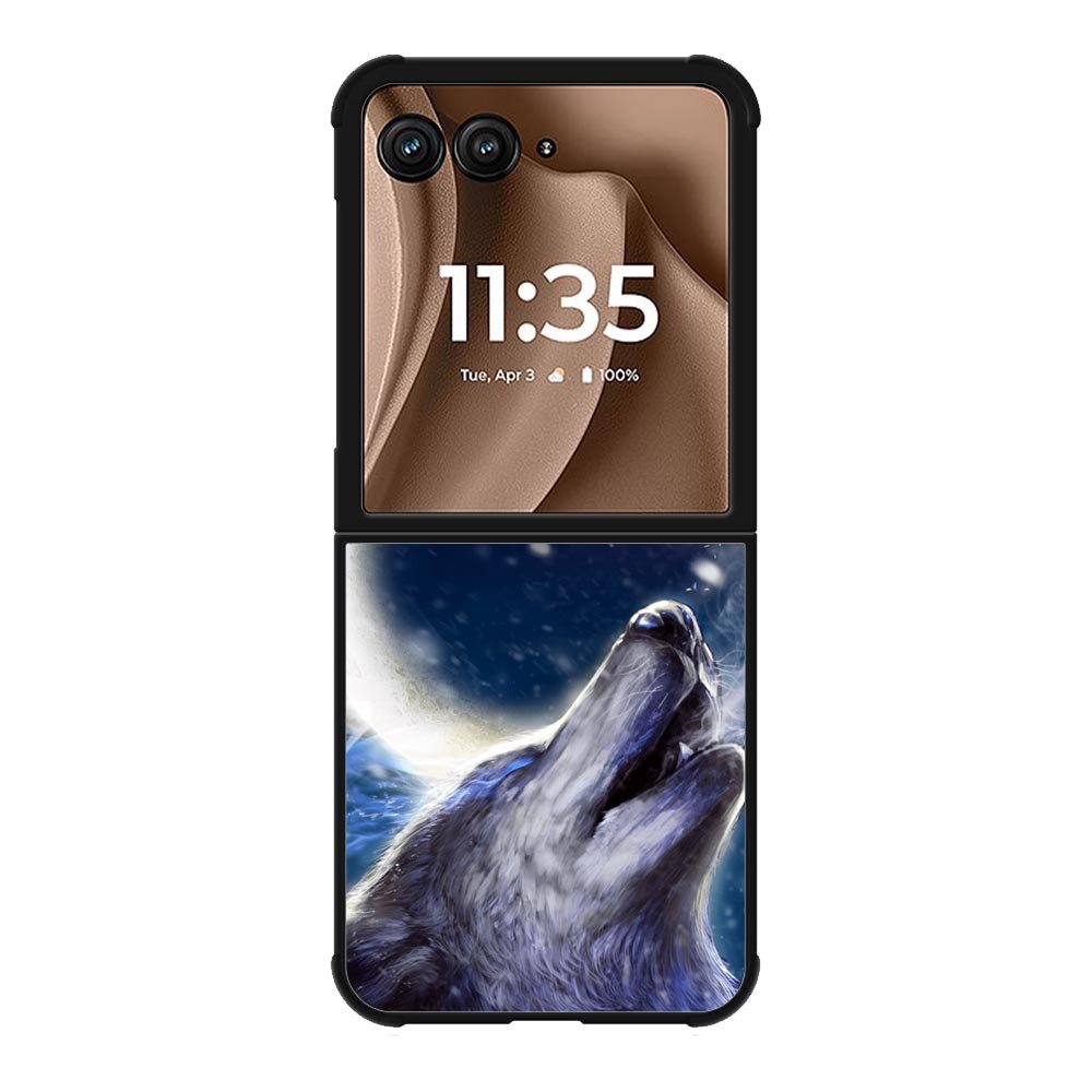 White Wolf Motorola Moto RAZR Plus 2025 Case OV8672