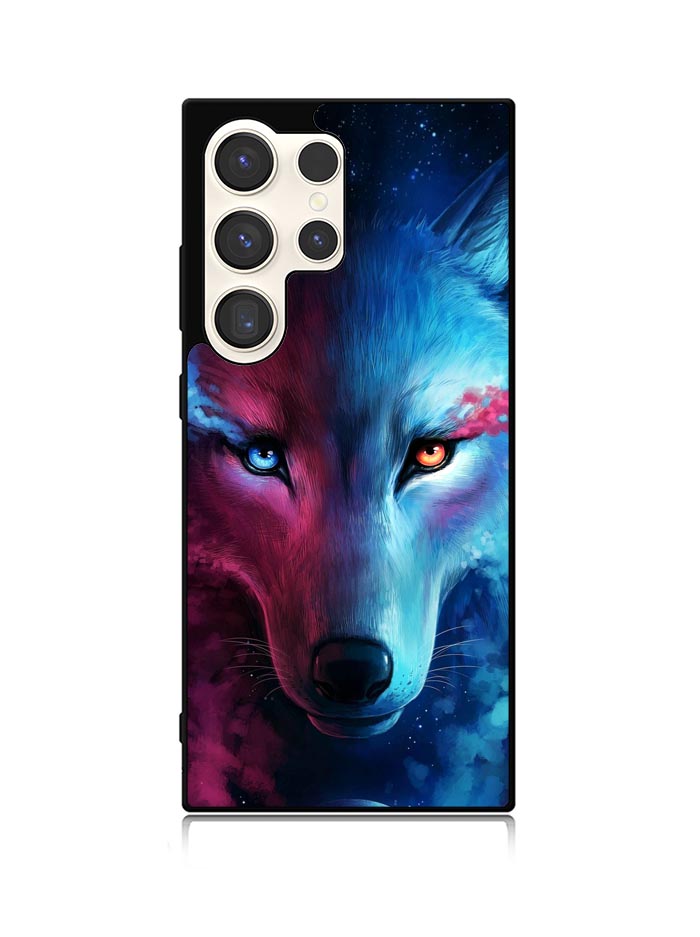 Wolf Art Blue Red Samsung Galaxy S25 Ultra 5G Case QC8673