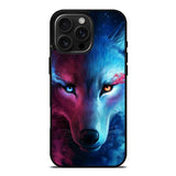 Wolf Art Blue Red iPhone 16 Pro Max Case OV8673