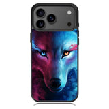 Wolf Art Blue Red iPhone 17 Pro Case RC8673