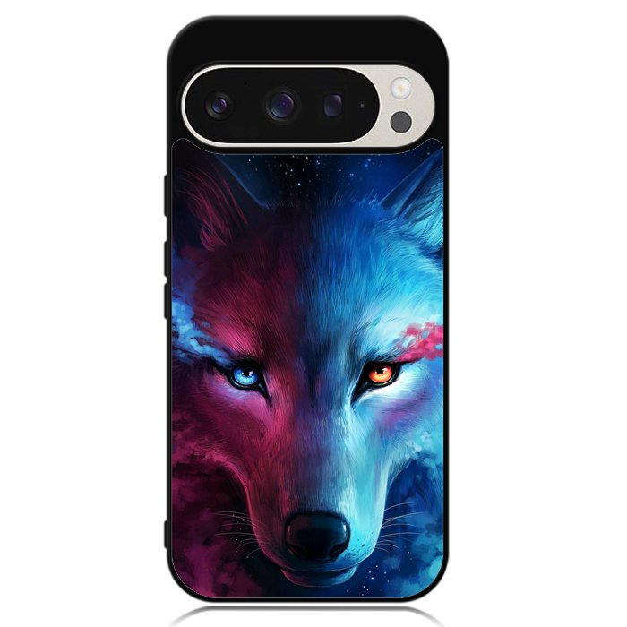 Wolf Art Blue Red Google Pixel 9 Pro XL Case OV8673