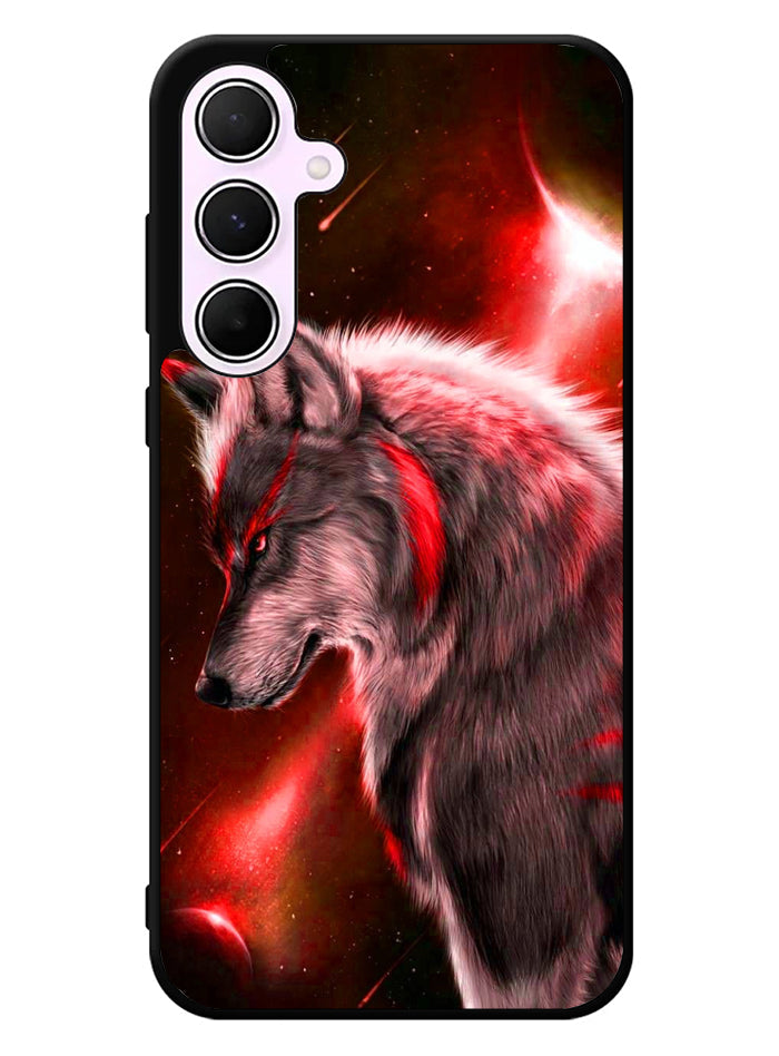 Cool Wolf Red Samsung Galaxy A35 5G Case