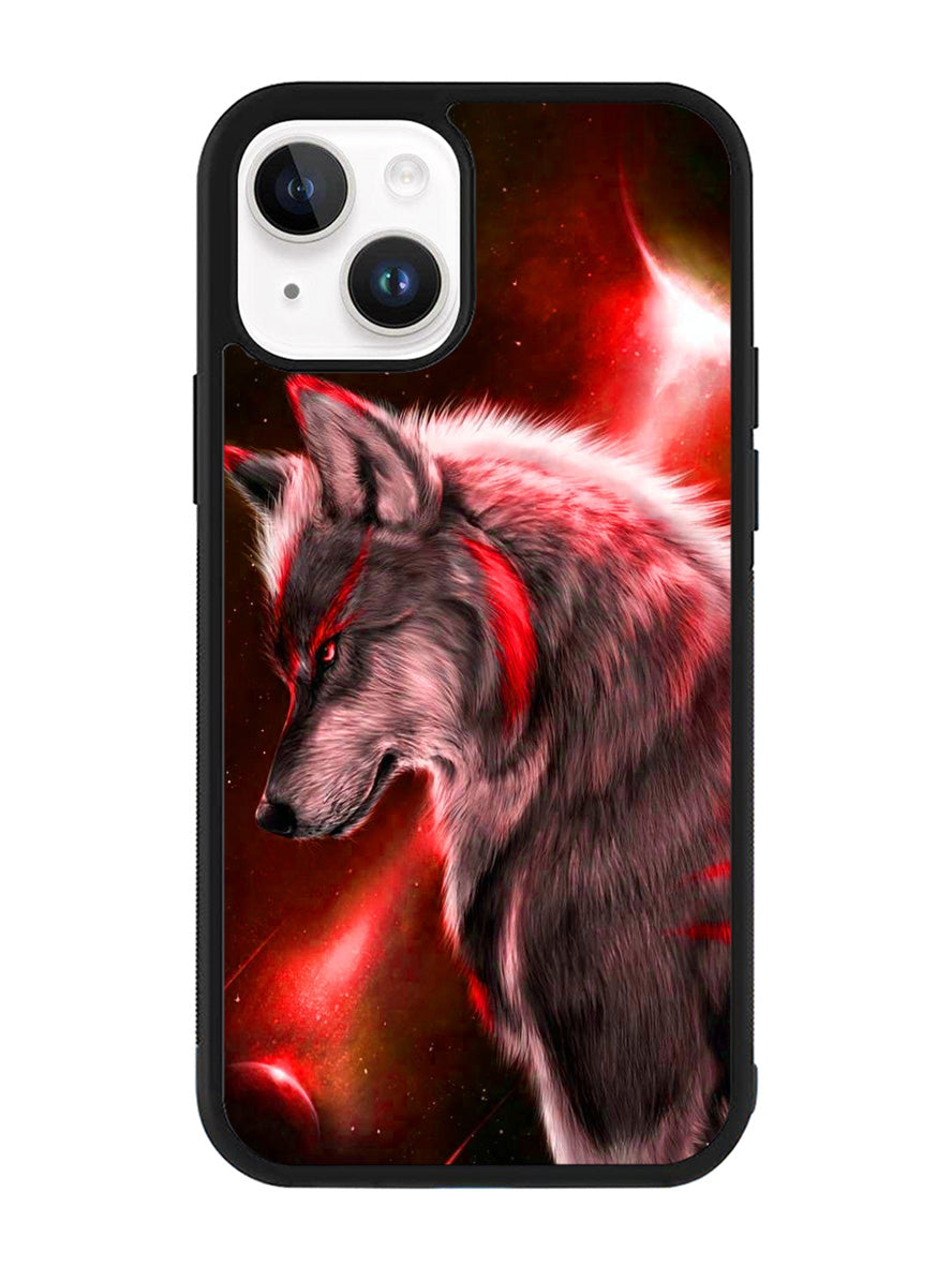 Cool Wolf Red iPhone 15 Plus Case OV8680