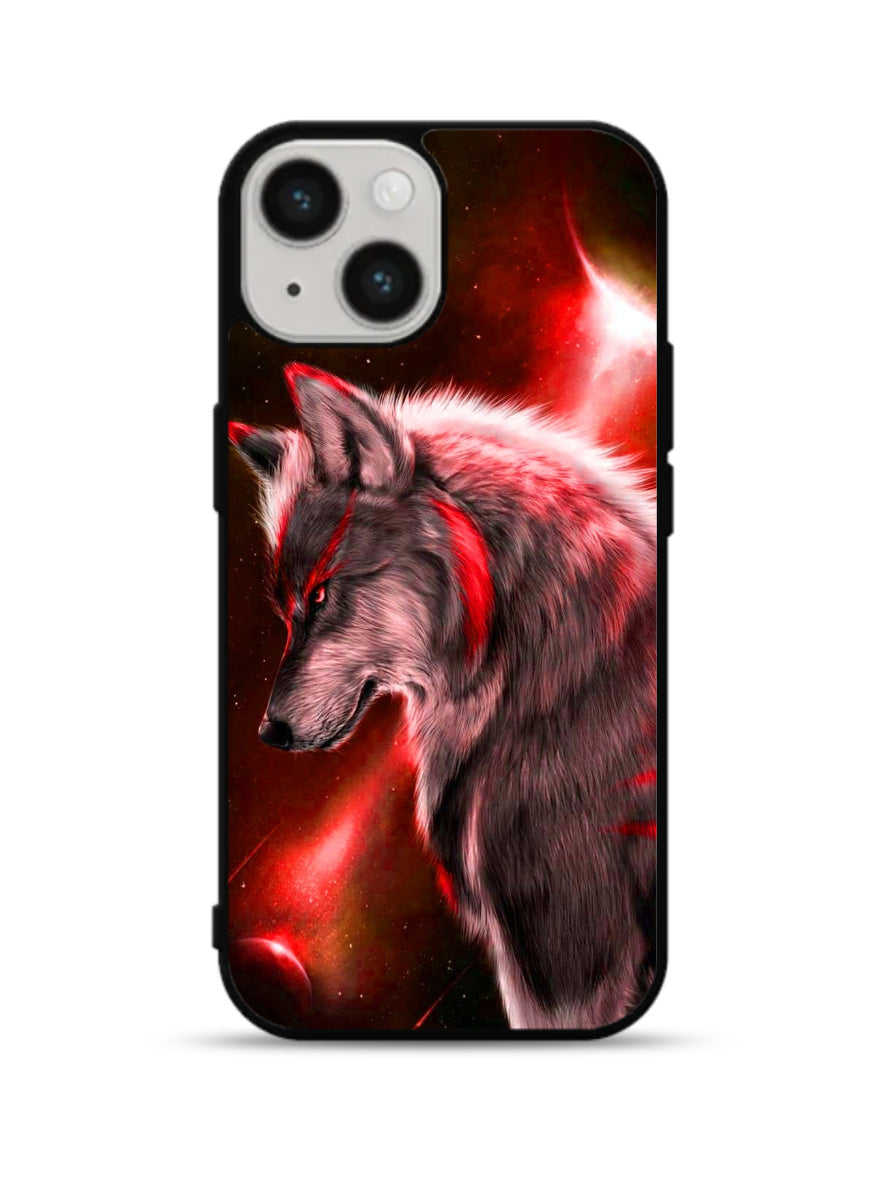 Cool Wolf Red iPhone 15 Plus Case