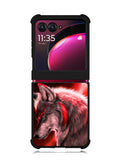 Cool Wolf Red Motorola Moto Razr Plus 2023 , Moto Razr+ 2023 Case