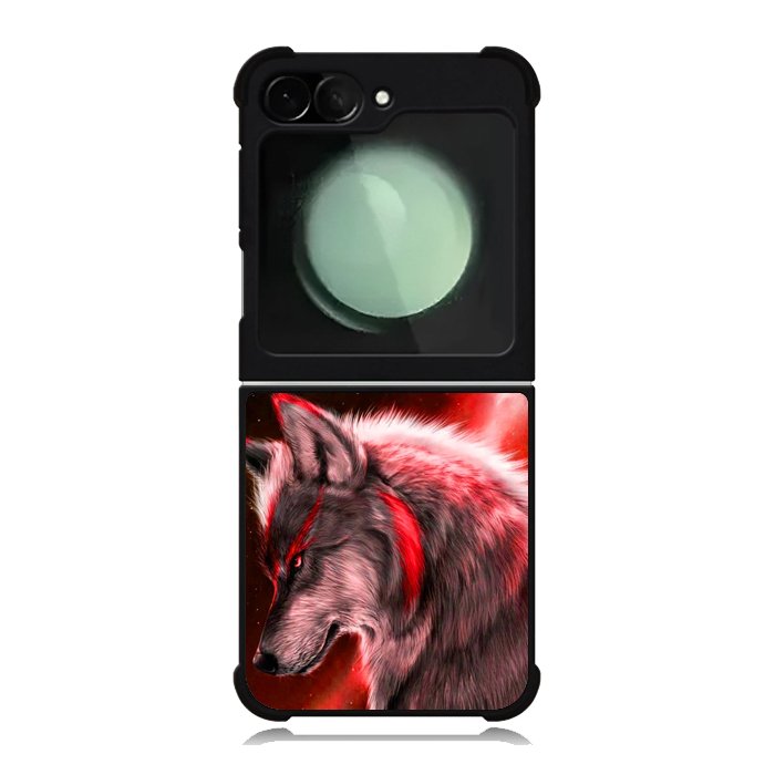 Cool Wolf Red Samsung Galaxy Z Flip 6 Case